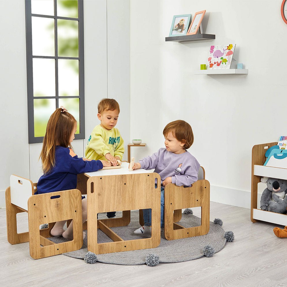 Charming Dove Activity Table & Chair Set for Kids Toddlers (Ages 2 - 4) - Montessori Kids Furniture | Jerenss