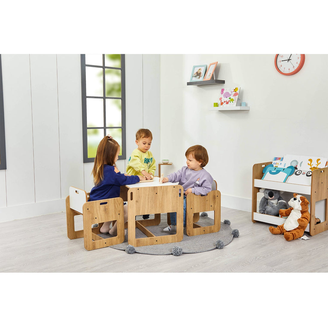 Charming Dove Activity Table & Chair Set for Kids Toddlers (Ages 2 - 4) - Montessori Kids Furniture | Jerenss