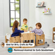 Charming Dove Activity Table & Chair Set for Kids Toddlers (Ages 2 - 4) - Montessori Kids Furniture | Jerenss