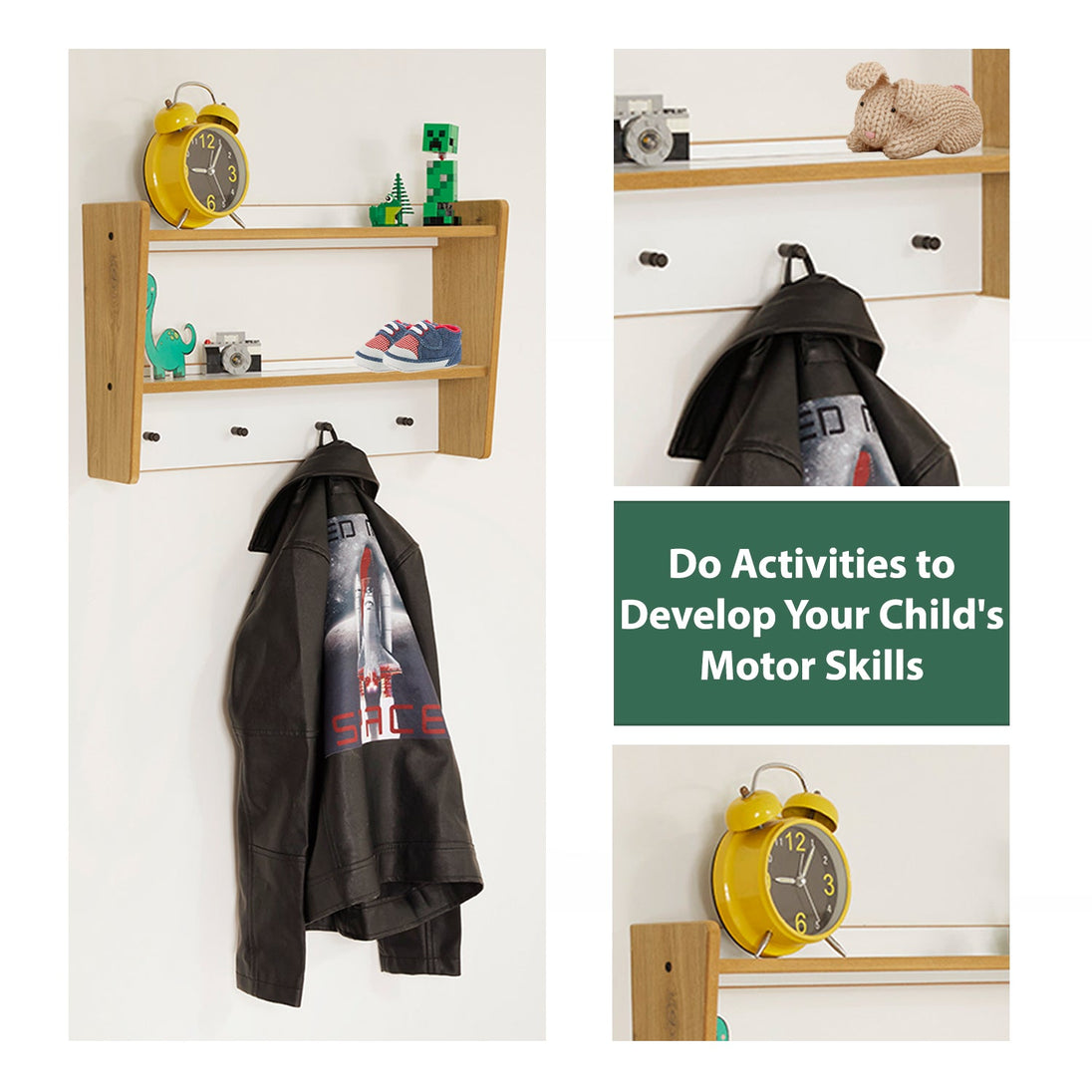 Crane Wall Organizer & Hanger - Montessori Kids Furniture | Jerenss