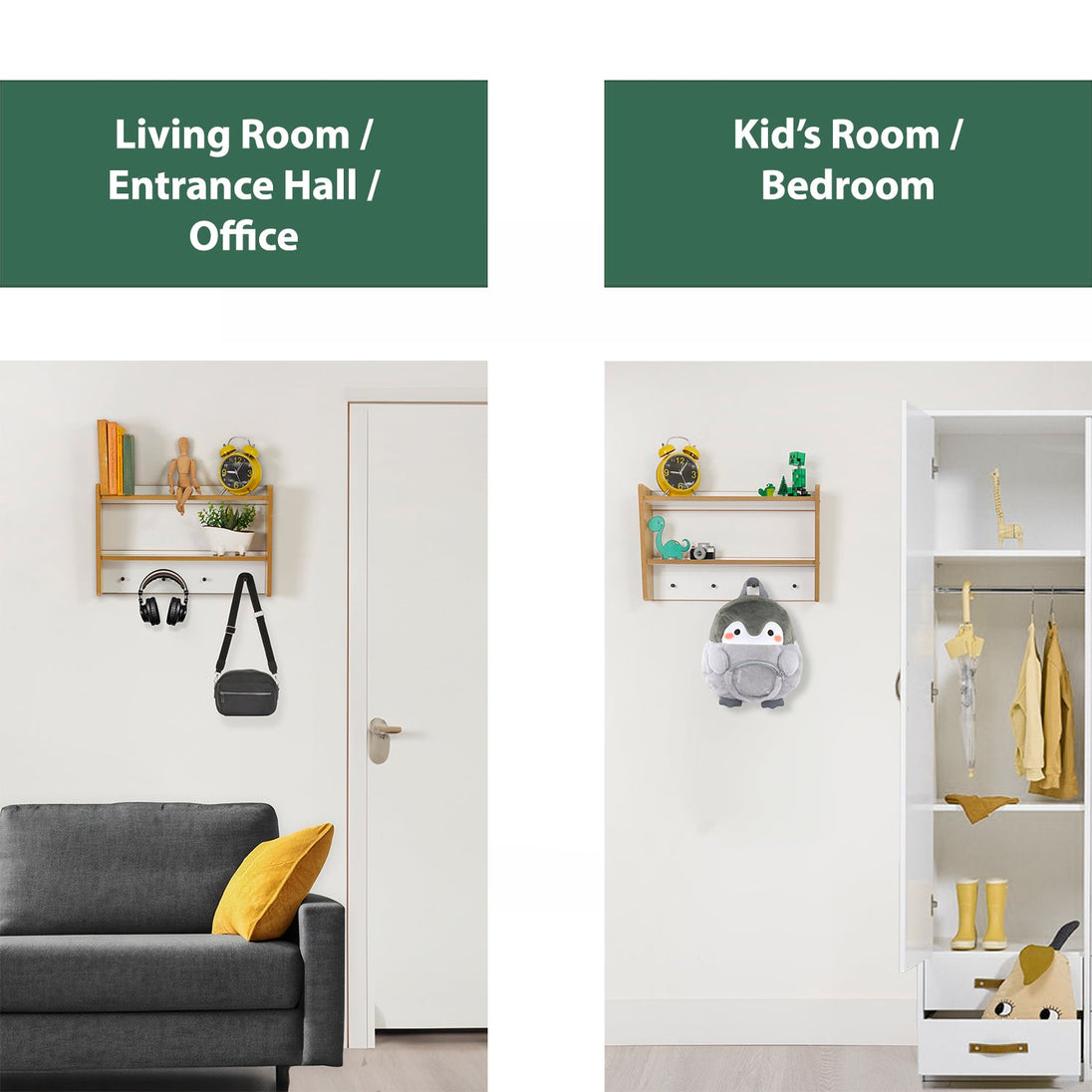 Crane Wall Organizer & Hanger - Montessori Kids Furniture | Jerenss