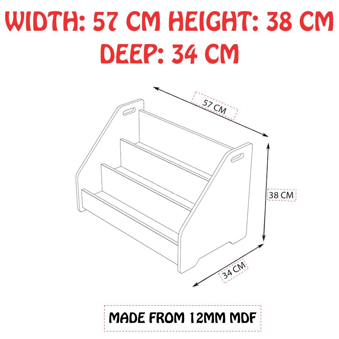 Jerenss Phoenix Bookshelf – Stylish & Practical Storage for Kids’ Rooms - Montessori Kids Furniture | Jerenss