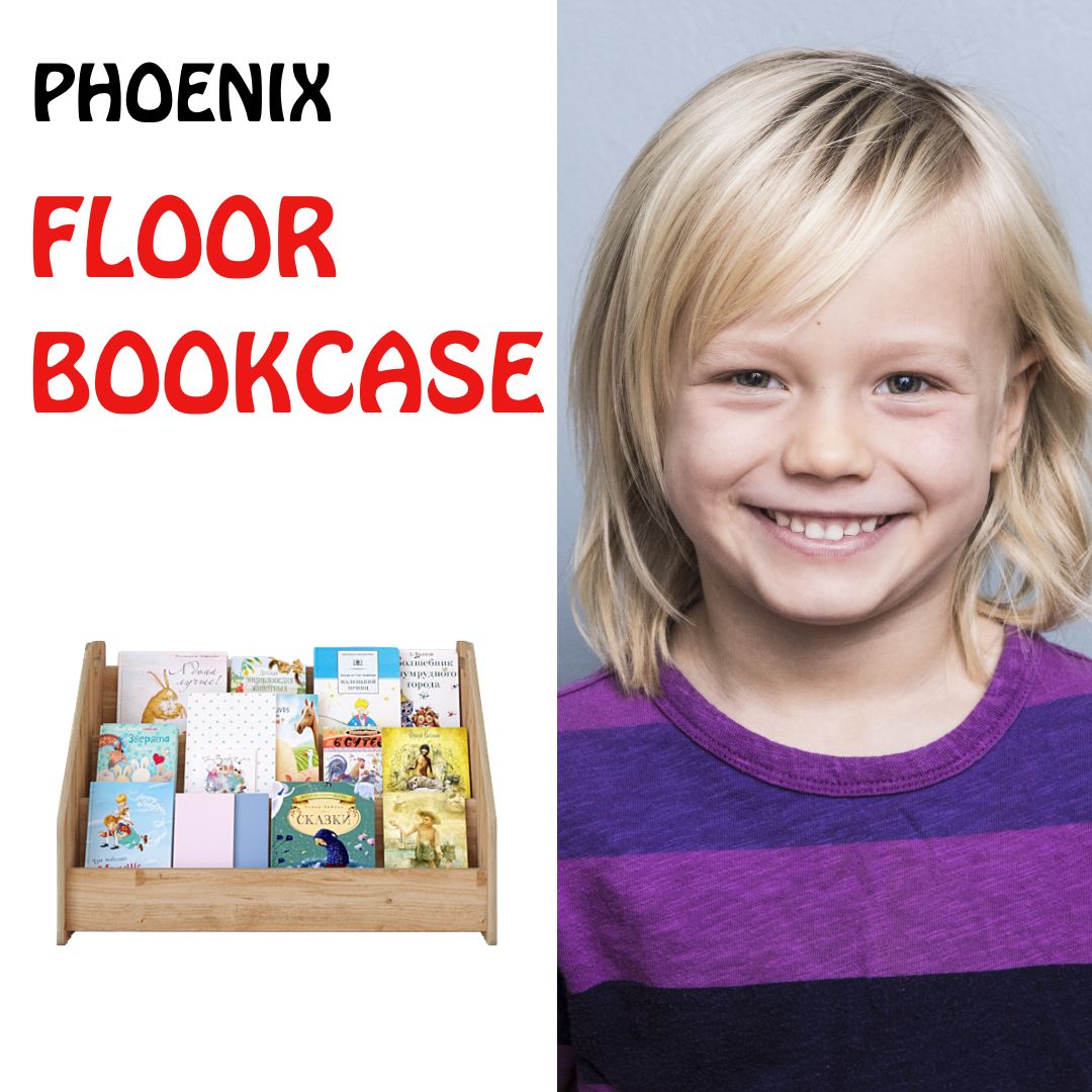 Jerenss Phoenix Bookshelf – Stylish & Practical Storage for Kids’ Rooms - Montessori Kids Furniture | Jerenss