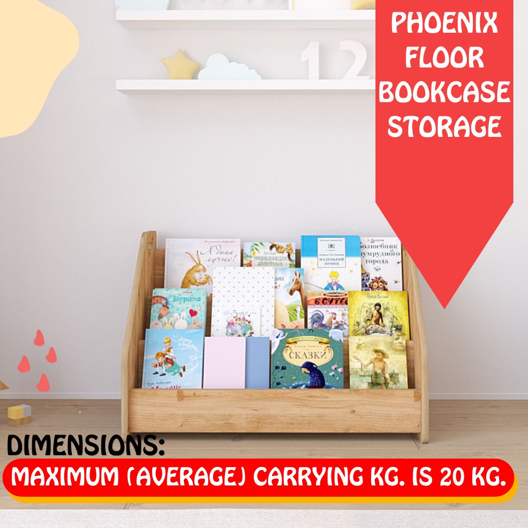 Jerenss Phoenix Bookshelf – Stylish & Practical Storage for Kids’ Rooms - Montessori Kids Furniture | Jerenss