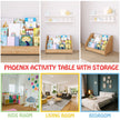 Jerenss Phoenix Bookshelf – Stylish & Practical Storage for Kids’ Rooms - Montessori Kids Furniture | Jerenss