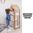 Kids Bookcase & Storage with 4 Shelves (Ages 0 - 6) - Montessori Kids Furniture | Jerenss