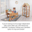 Kids Bookcase & Storage with 4 Shelves (Ages 0 - 6) - Montessori Kids Furniture | Jerenss