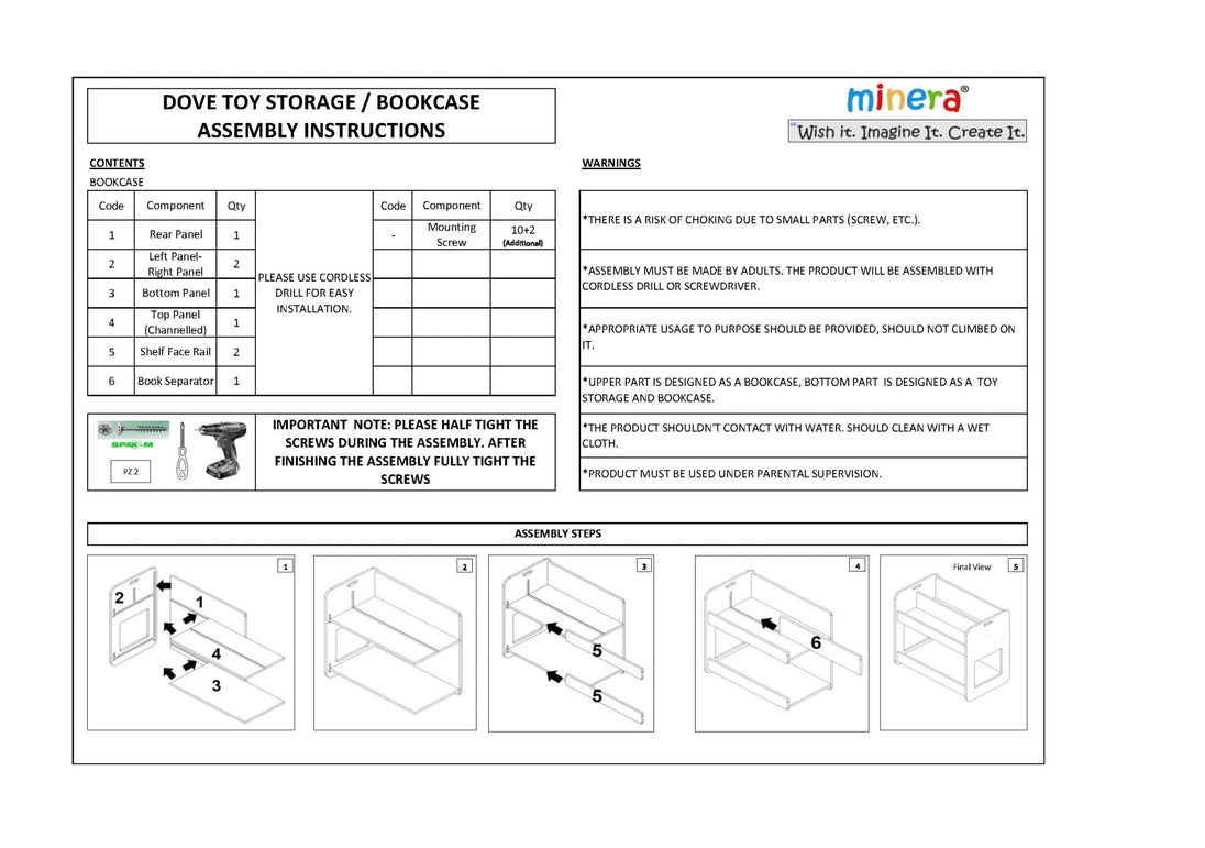 Kids Bookshelf & Storage: Dove & Natural Kids Toddlers (Ages 0 - 4) - Montessori Kids Furniture | Jerenss