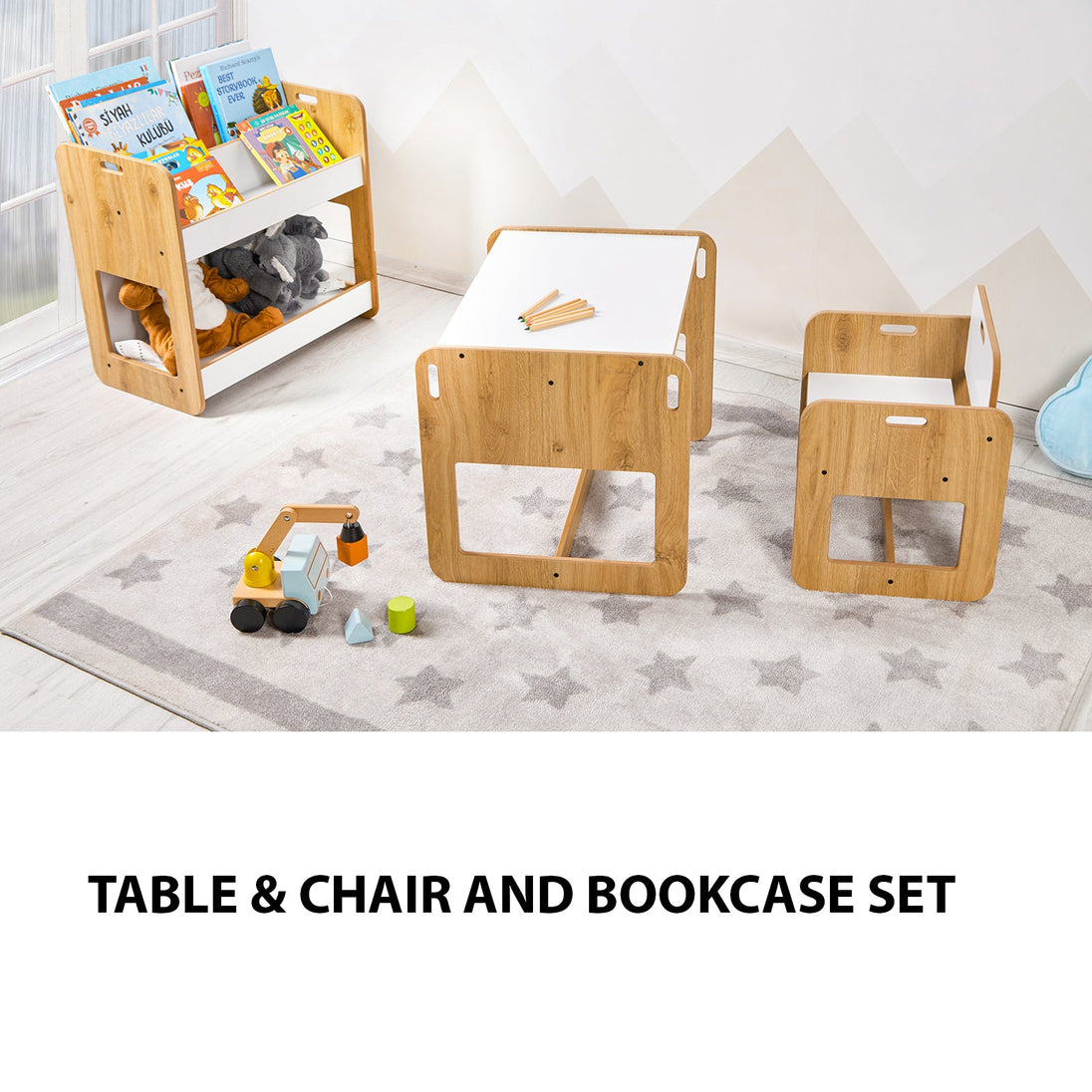 Kids Bookshelf & Storage: Dove & Natural Kids Toddlers (Ages 0 - 4) - Montessori Kids Furniture | Jerenss