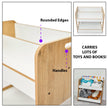 Kids Bookshelf & Storage: Dove & Natural Kids Toddlers (Ages 0 - 4) - Montessori Kids Furniture | Jerenss