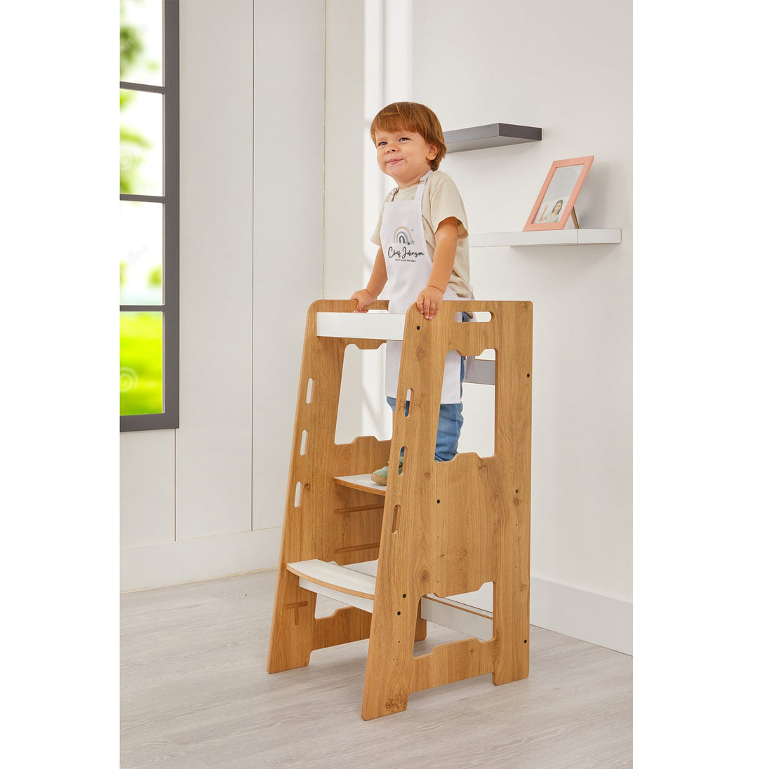 Montessori Learning Tower: Step Stool for Kitchen Helper Kids Toddlers (2 - 6) - Montessori Kids Furniture | Jerenss