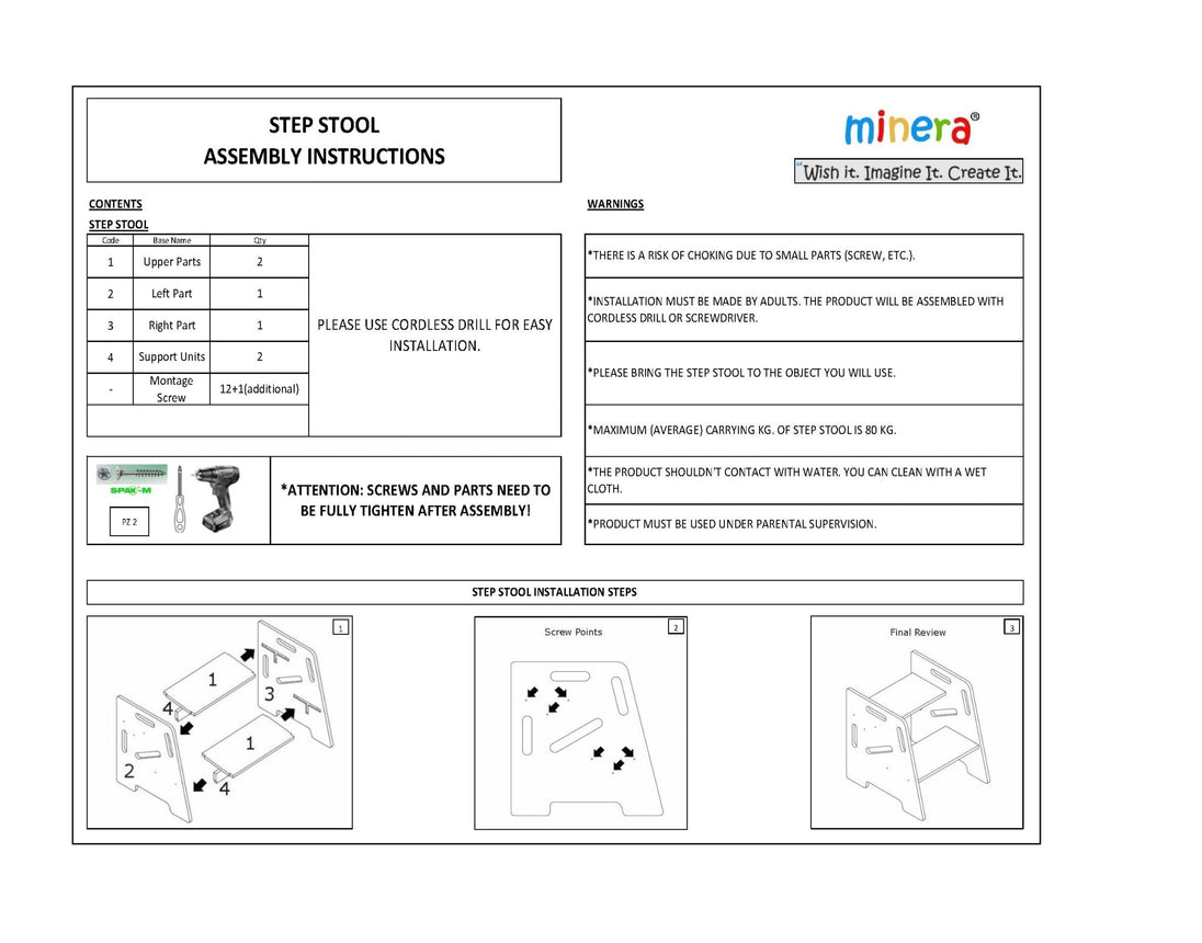 Montessori Step Stool: For Curious Kids Toddlers & Helpful Adults - Montessori Kids Furniture | Jerenss