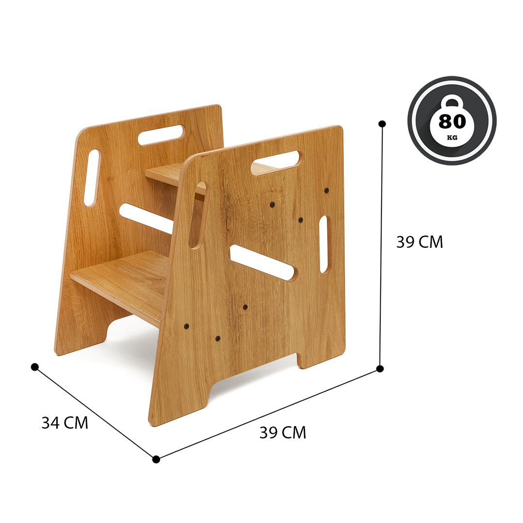 Montessori Step Stool: For Curious Kids Toddlers & Helpful Adults - Montessori Kids Furniture | Jerenss