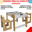Phoenix Play Table & Chairs for Kids (Ages 2 - 4) - Montessori Kids Furniture | Jerenss