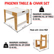 Phoenix Play Table & Chairs for Kids (Ages 2 - 4) - Montessori Kids Furniture | Jerenss