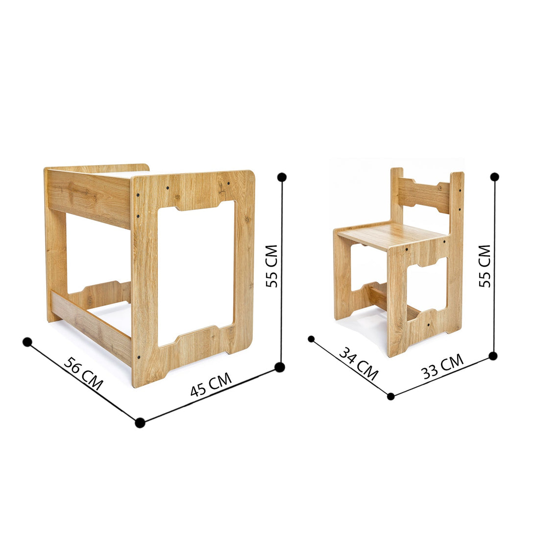 Seagull Table & Chair: Play & Learn for Kids Toddlers Ages 4 - 6 - Montessori Kids Furniture | Jerenss