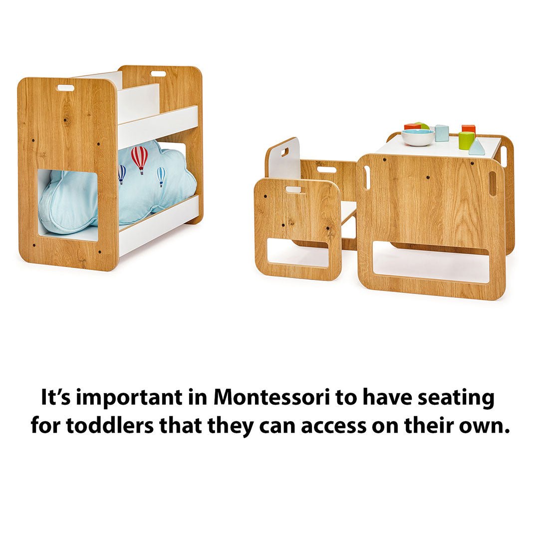 Sparrow Activity Table & Chair for Kids Toodler(Ages 10 - 18 Months) - Montessori Kids Furniture | Jerenss