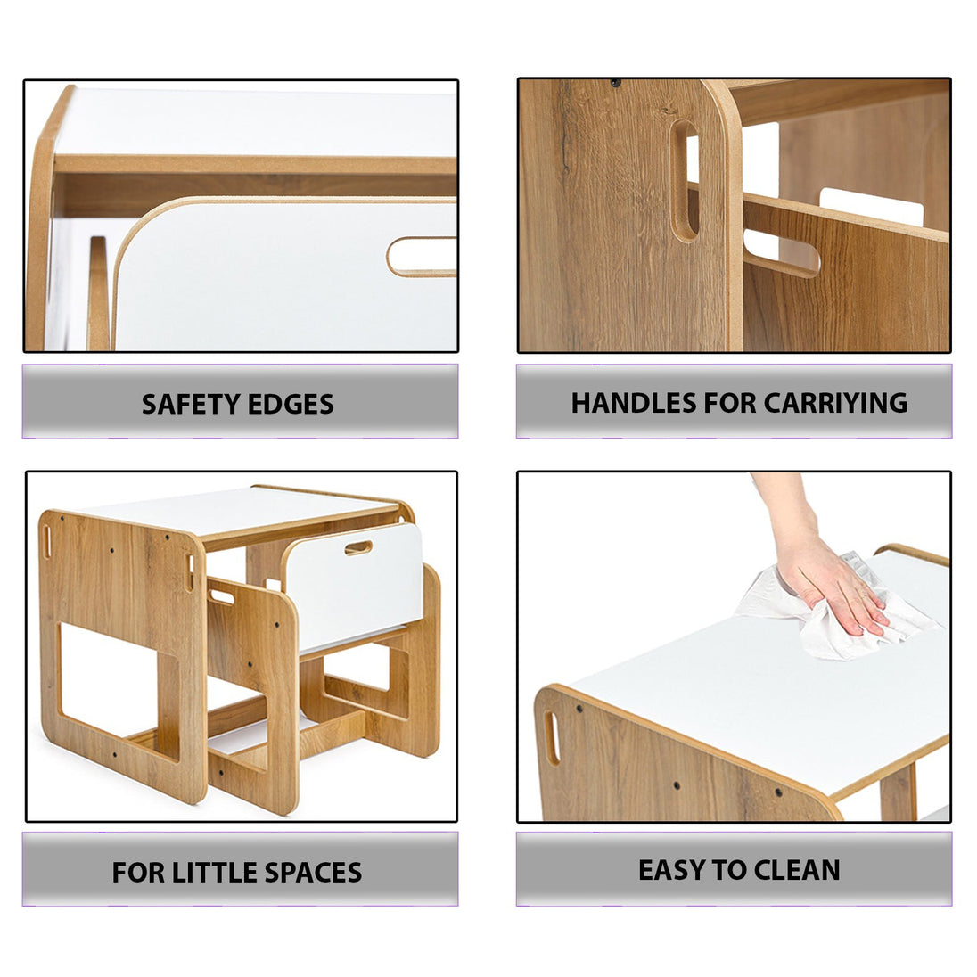 Charming Dove Activity Table & Chair Set for Kids Toddlers (Ages 2 - 4) - Montessori Kids Furniture | Jerenss