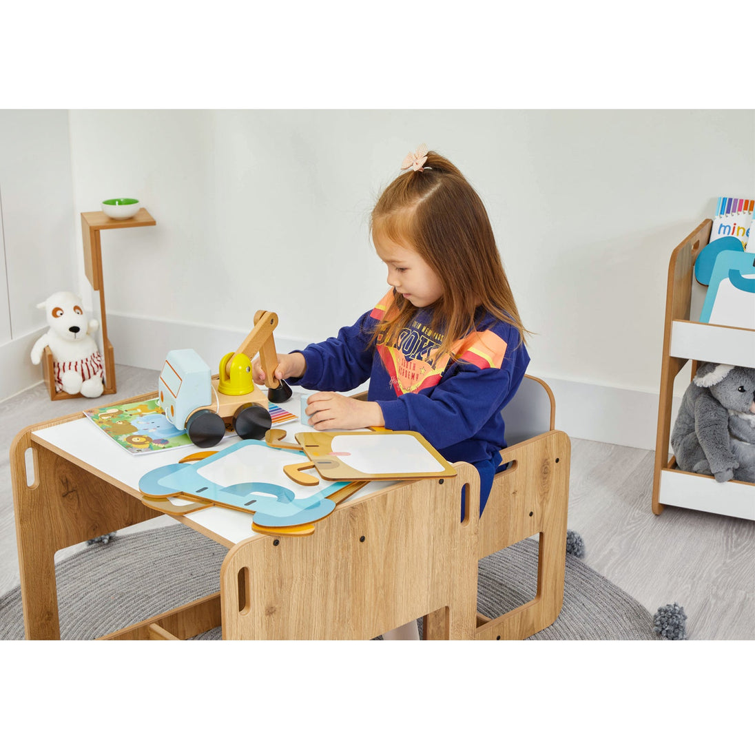 Charming Dove Activity Table & Chair Set for Kids Toddlers (Ages 2 - 4) - Montessori Kids Furniture | Jerenss