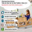 Charming Dove Activity Table & Chair Set for Kids Toddlers (Ages 2 - 4) - Montessori Kids Furniture | Jerenss