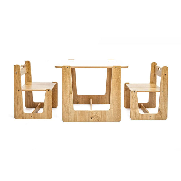 Crane Activity Table & 2 Chairs for Kids Toodler(Ages 2 - 4) - Montessori Kids Furniture | Jerenss