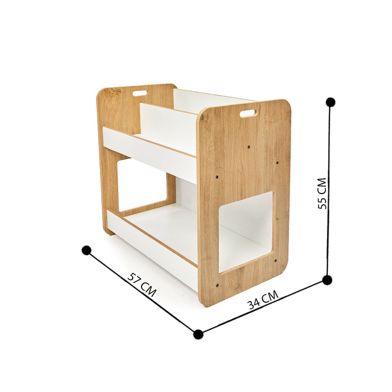 Kids Bookshelf & Storage: Dove & Natural Kids Toddlers (Ages 0 - 4) - Montessori Kids Furniture | Jerenss