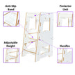 Montessori Learning Tower: Step Stool for Kitchen Helper Kids Toddlers (2 - 6) - Montessori Kids Furniture | Jerenss