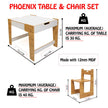 Phoenix Play Table & Chairs for Kids (Ages 2 - 4) - Montessori Kids Furniture | Jerenss
