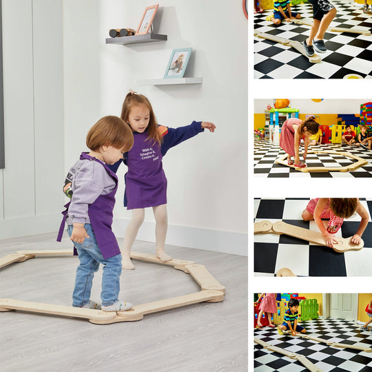 Wooden Montessori Balance Beam (Ages 2 - 8) - Montessori Kids Furniture | Jerenss